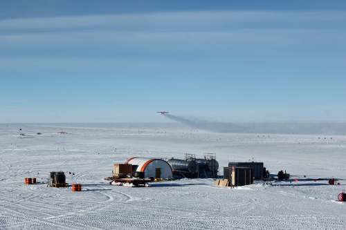 The last Twin Otter takes off from the South Pole...if all goes to plan this will be the last plane until station opening in early November 2013.
