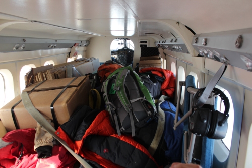 The Twin Otter loaded down with our gear and cargo
