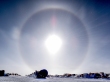 A simple 22 deg halo over the South Pole cargo berms