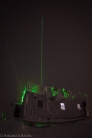 The LiDAR glows green atop the MSF