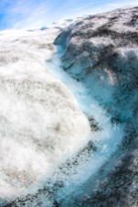 A melt stream on the glacier surface