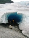 An ice cave in the Mendenhall glacier in Juneau, AK